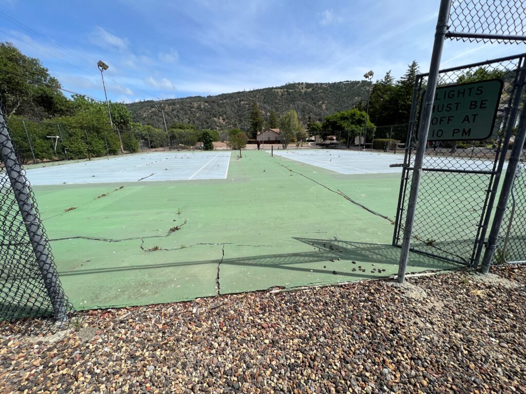 Tennis court before