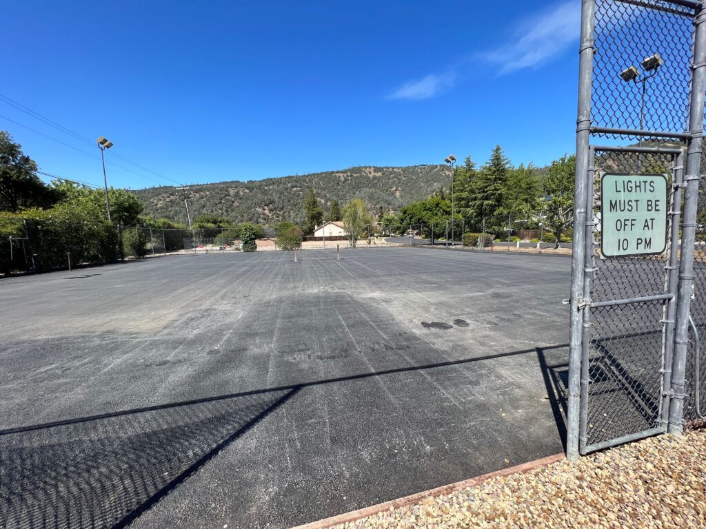 Tennis court after