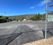 completed paved tennis court